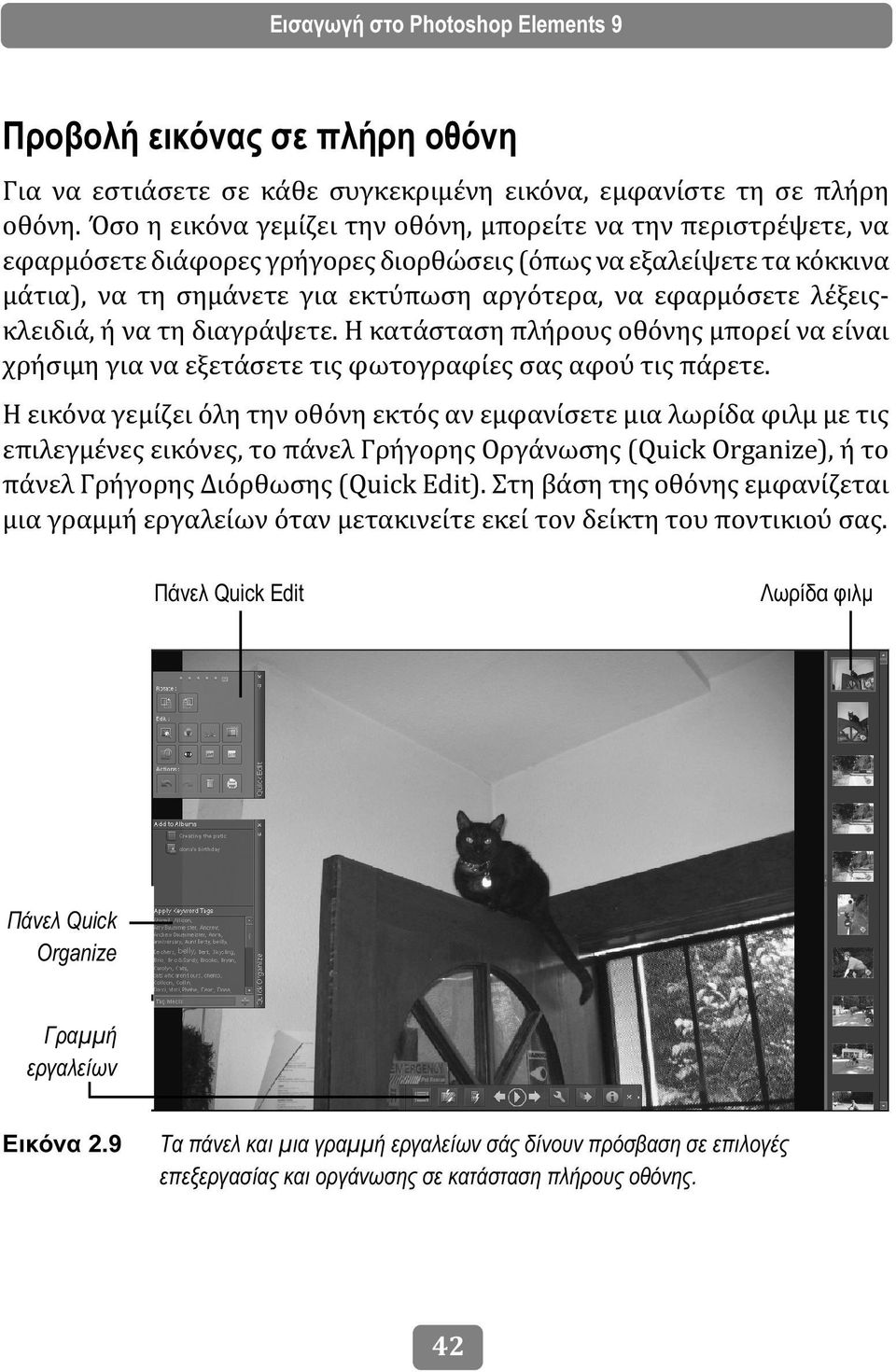 λέξειςκλειδιά, ή να τη διαγράψετε. Η κατάσταση πλήρους οθόνης μπορεί να είναι χρήσιμη για να εξετάσετε τις φωτογραφίες σας αφού τις πάρετε.