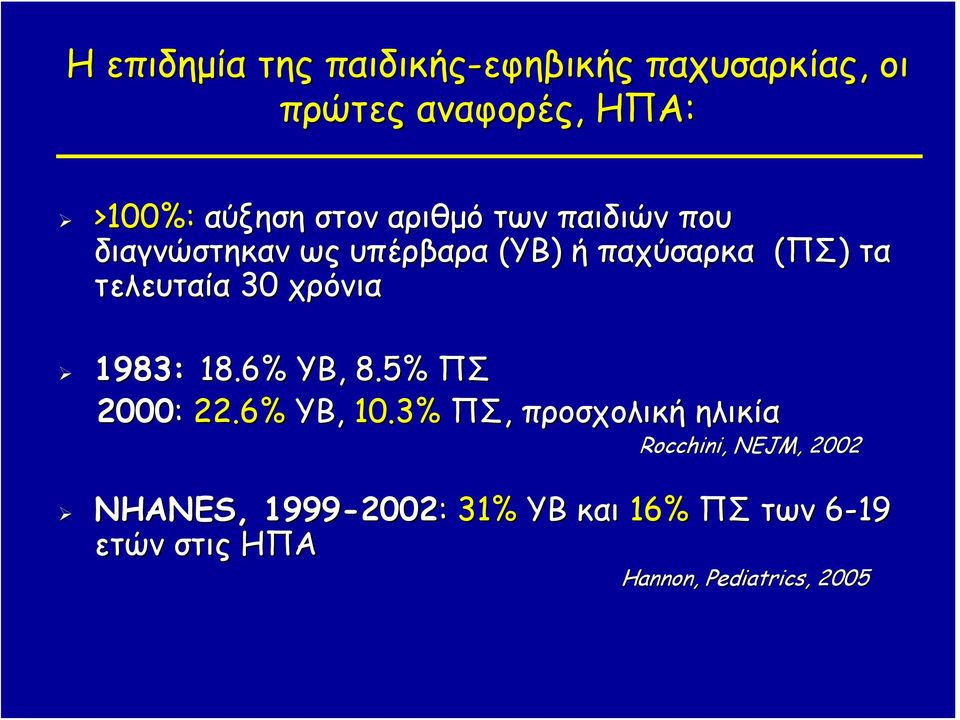 χρόνια 1983: 18.6% YB, 8.5% ΠΣ 2000: 22.6% ΥΒ, 10.