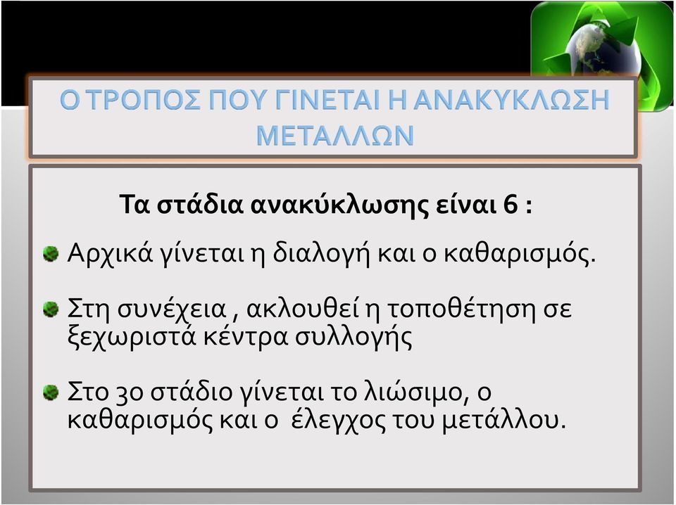 Στη συνέχεια, ακλουθεί η τοποθέτηση σε ξεχωριστά