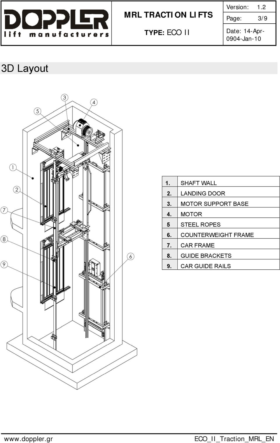 MOTOR 5 STEEL ROPES 6.