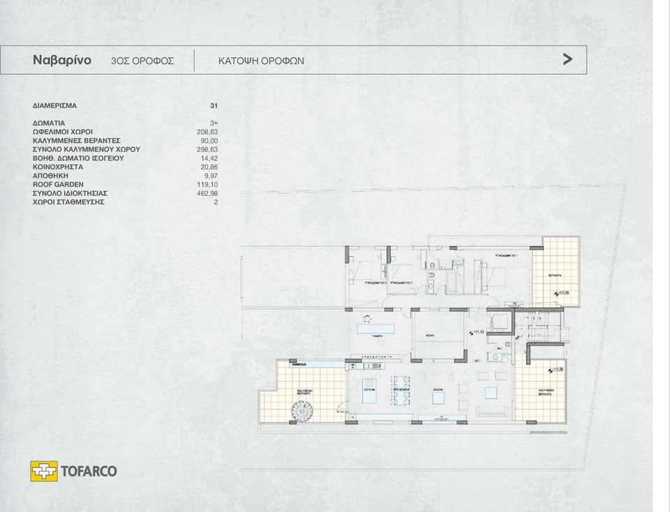 ΔΩΜΑΤΙΟ ΙΣΟΓΕΙΟΥ ΚΟΙΝΟΧΡΗΣΤΑ ΑΠΟΘΗΚΗ ROOF GARDEN ΣΥΝΟΛΟ