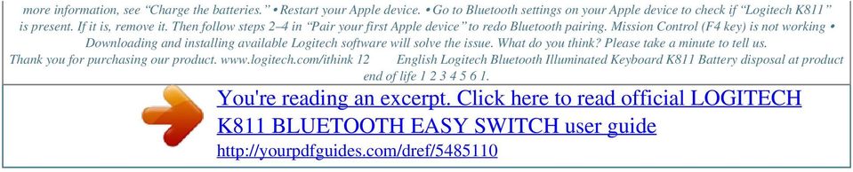 Then follow steps 2 4 in Pair your first Apple device to redo Bluetooth pairing.