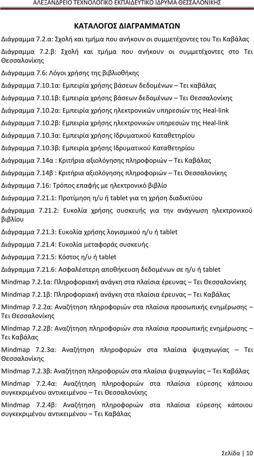 10.2β: Εμπειρία χρήσης ηλεκτρονικών υπηρεσιών της Heal-link Διάγραμμα 7.10.3α: Εμπειρία χρήσης Ιδρυματικού Καταθετηρίου Διάγραμμα 7.10.3β: Εμπειρία χρήσης Ιδρυματικού Καταθετηρίου Διάγραμμα 7.