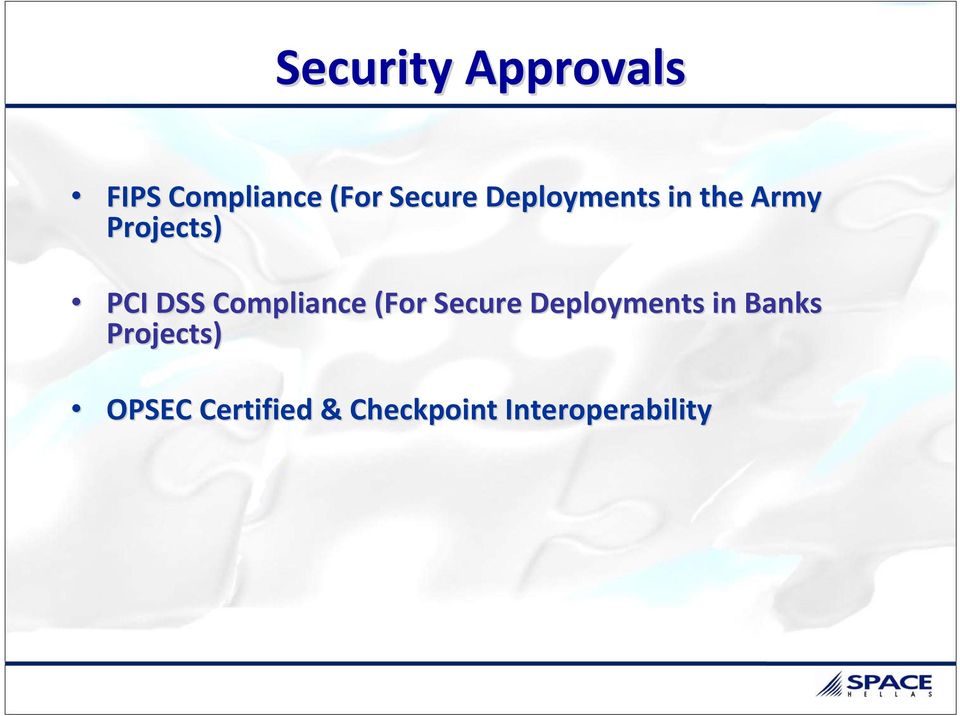 Compliance (For Secure Deployments in Banks