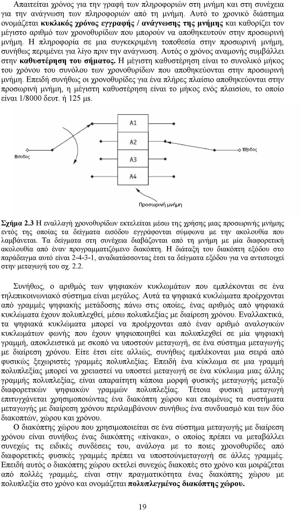 Η πληροφορία σε μια συγκεκριμένη τοποθεσία στην προσωρινή μνήμη, συνήθως περιμένει για λίγο πριν την ανάγνωση. Αυτός ο χρόνος αναμονής συμβάλλει στην καθυστέρηση του σήματος.