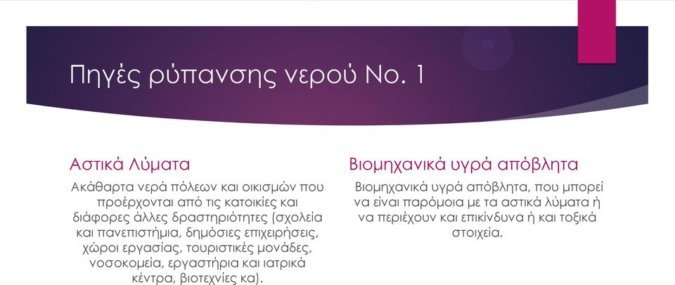 δραστηριότητες (σχολεία και πανεπιστήμια, δημόσιες επιχειρήσεις, χώροι εργασίας, τουριστικές μονάδες,