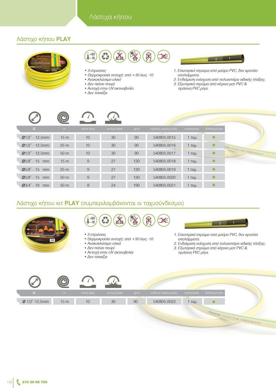 Ø1/2 12,5mm 0 540805.0016 1 τεμ. Ø1/2 12,5mm 0 540805.0017 1 τεμ. Ø5/8 15,0mm 15 m 120 540805.0018 1 τεμ. Ø5/8 15,0mm 120 540805.001 1 τεμ. Ø5/8 15,0mm 120 540805.0020 1 τεμ.