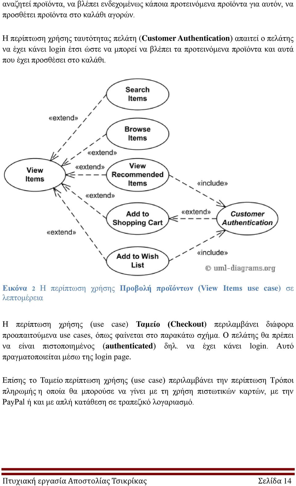 Δηθόλα 2 Η πεξίπησζε ρξήζεο Πξνβνιή πξντόλησλ (View Items use case) ζε ιεπηνκέξεηα H πεξίπησζε ρξήζεο (use case) Σακείν (Checkout) πεξηιακβάλεη δηάθνξα πξναπαηηνχκελα use cases, φπσο θαίλεηαη ζην
