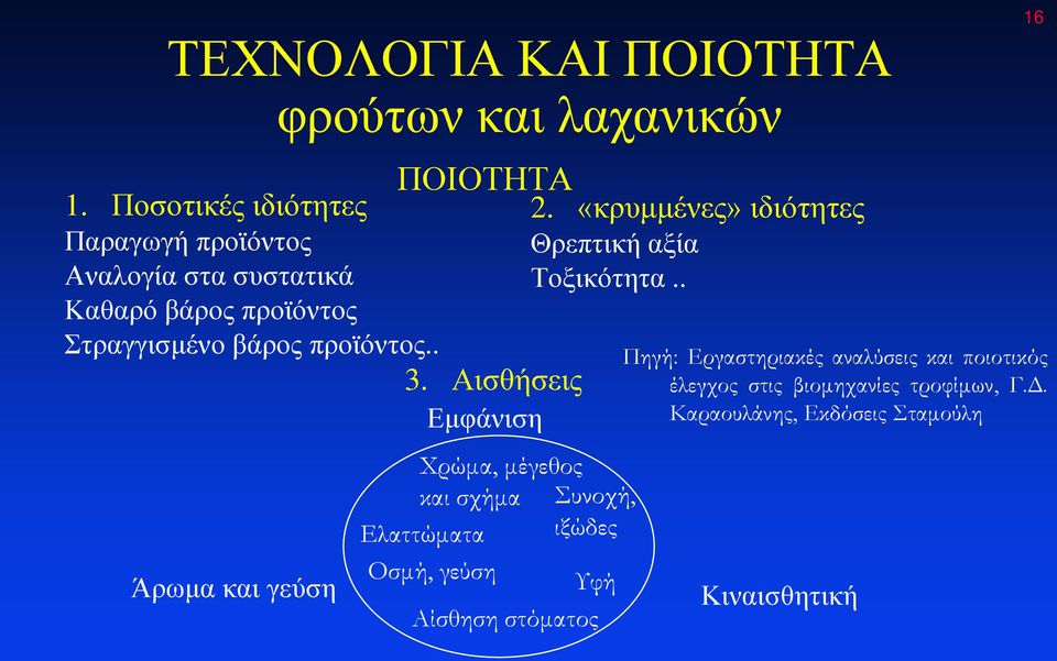 . Άρωμα και γεύση ΠΟΙΟΤΗΤΑ 3.