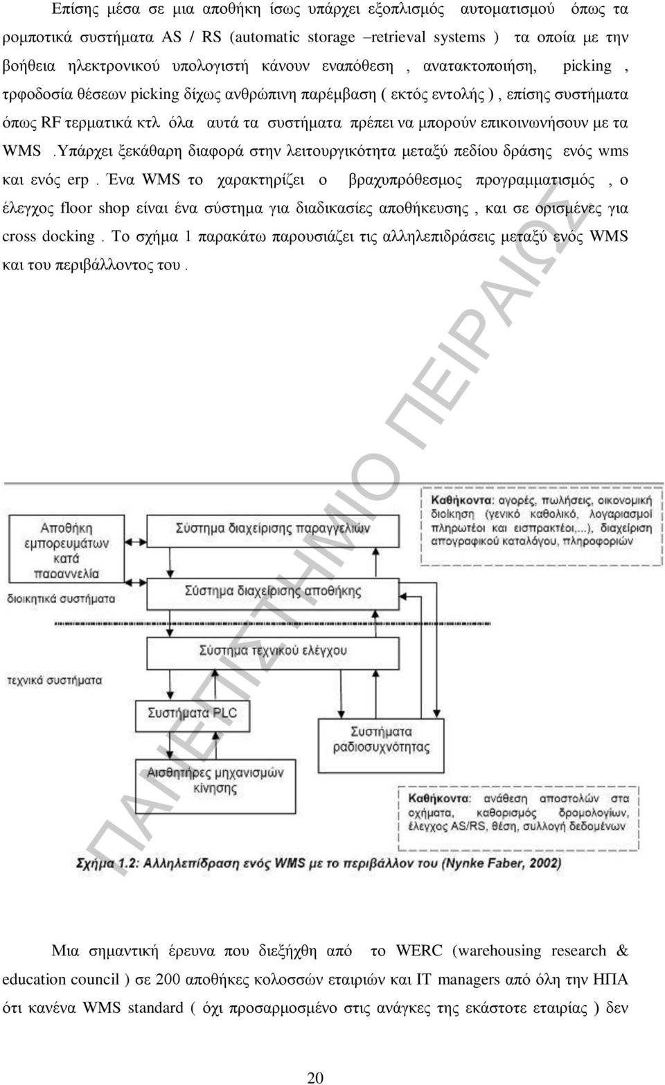 με τα WMS.Υπάρχει ξεκάθαρη διαφορά στην λειτουργικότητα μεταξύ πεδίου δράσης ενός wms και ενός erp.