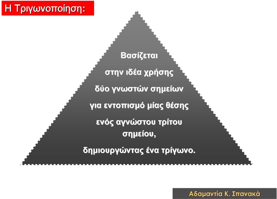 εντοπισμό μίας θέσης ενός αγνώστου