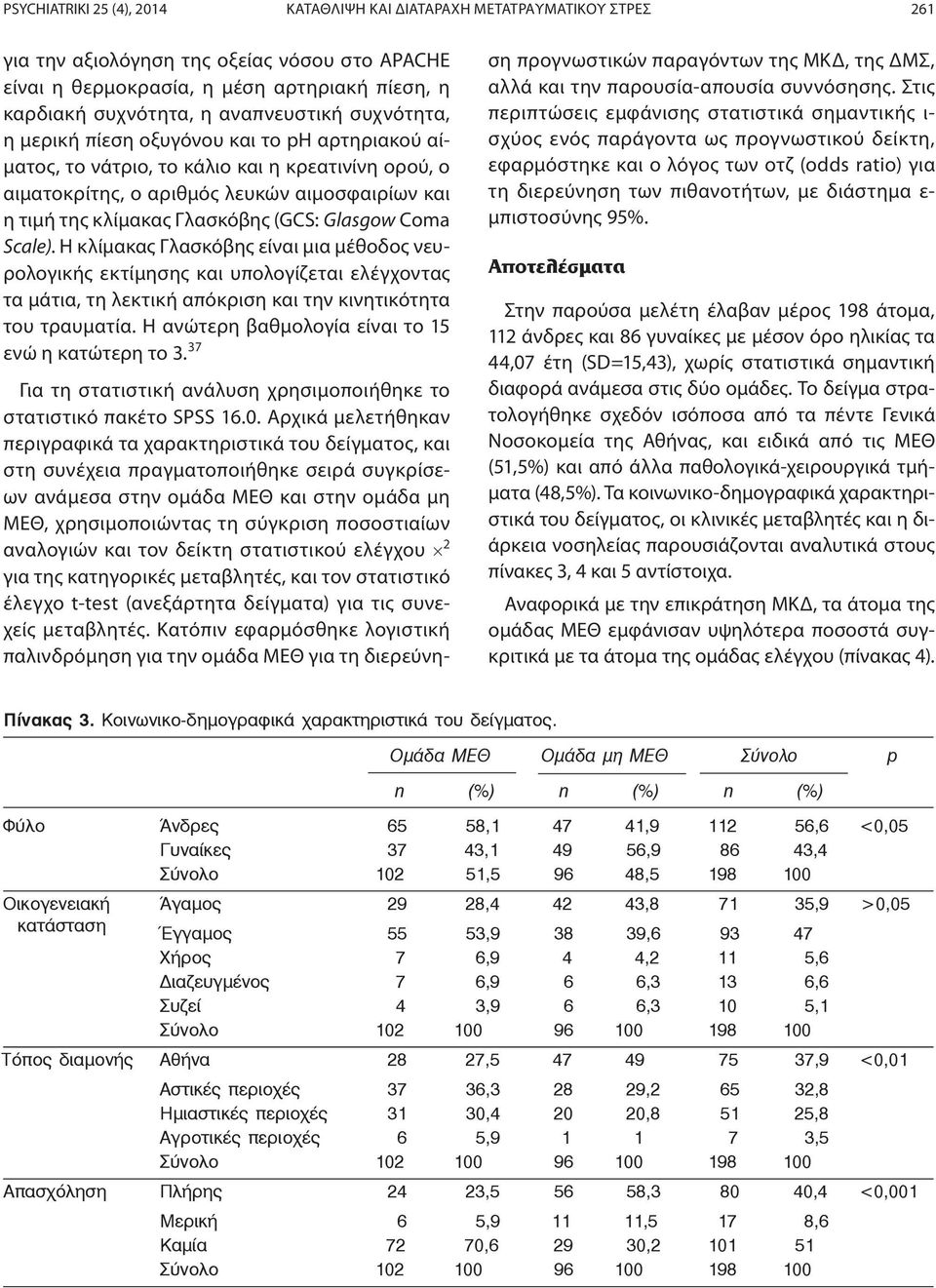 Γλασκόβης (GCS: Glasgow Coma Scale). Η κλίμακας Γλασκόβης είναι μια μέθοδος νευρολογικής εκτίμησης και υπολογίζεται ελέγχοντας τα μάτια, τη λεκτική απόκριση και την κινητικότητα του τραυματία.