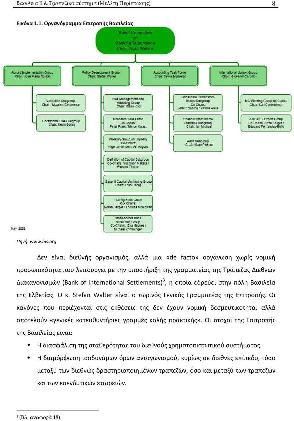 Settlements) 3, η οποία εδρεύει στην πόλη Βασιλεία της Ελβετίας. Ο κ. Stefan Walter είναι ο τωρινός Γενικός Γραμματέας της Επιτροπής.