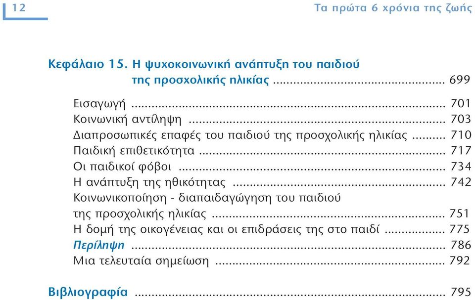 .. 717 Οι παιδικοί φόβοι... 734 Η ανάπτυξη της ηθικότητας.