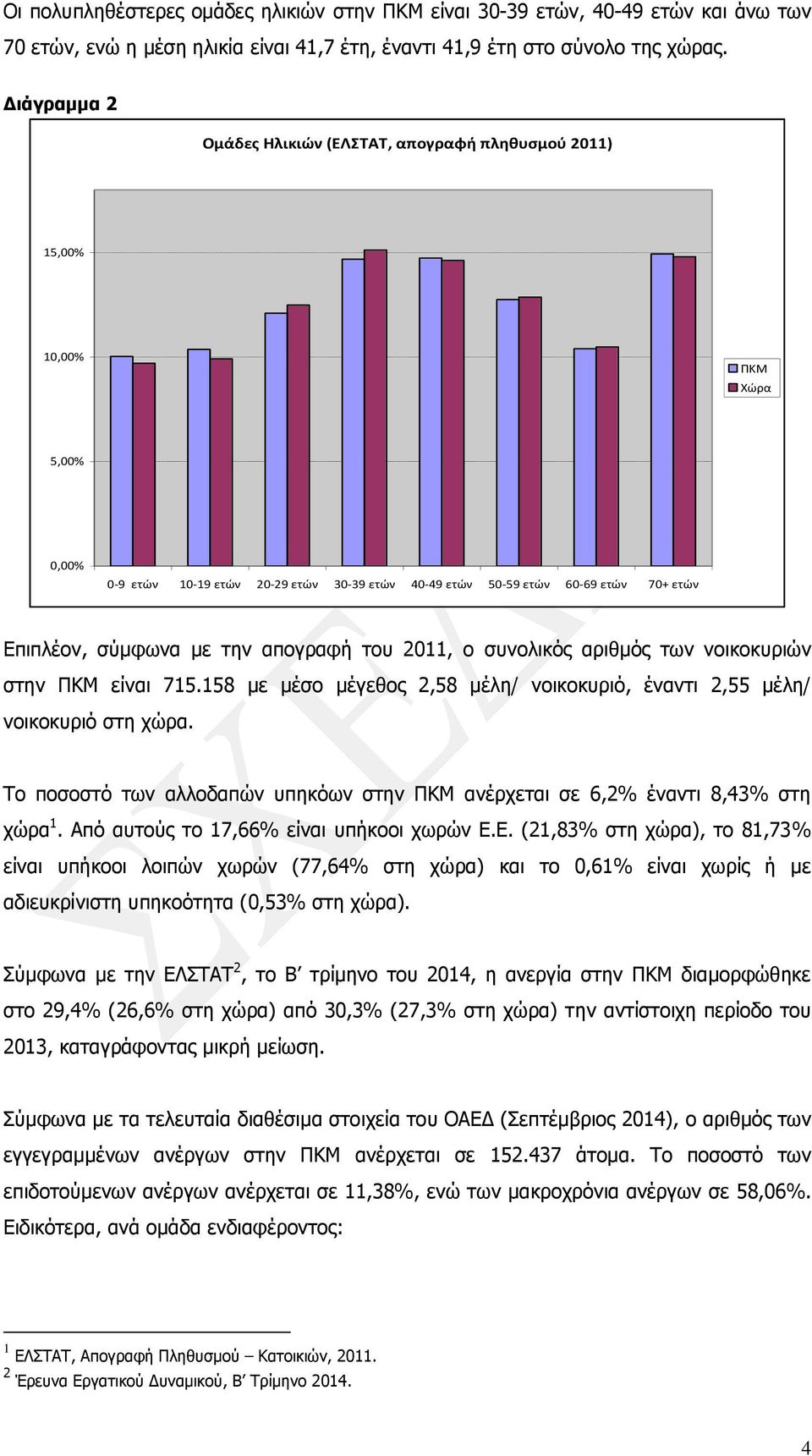 με την απογραφή του 2011, ο συνολικός αριθμός των νοικοκυριών στην ΠΚΜ είναι 715.158 με μέσο μέγεθος 2,58 μέλη/ νοικοκυριό, έναντι 2,55 μέλη/ νοικοκυριό στη χώρα.