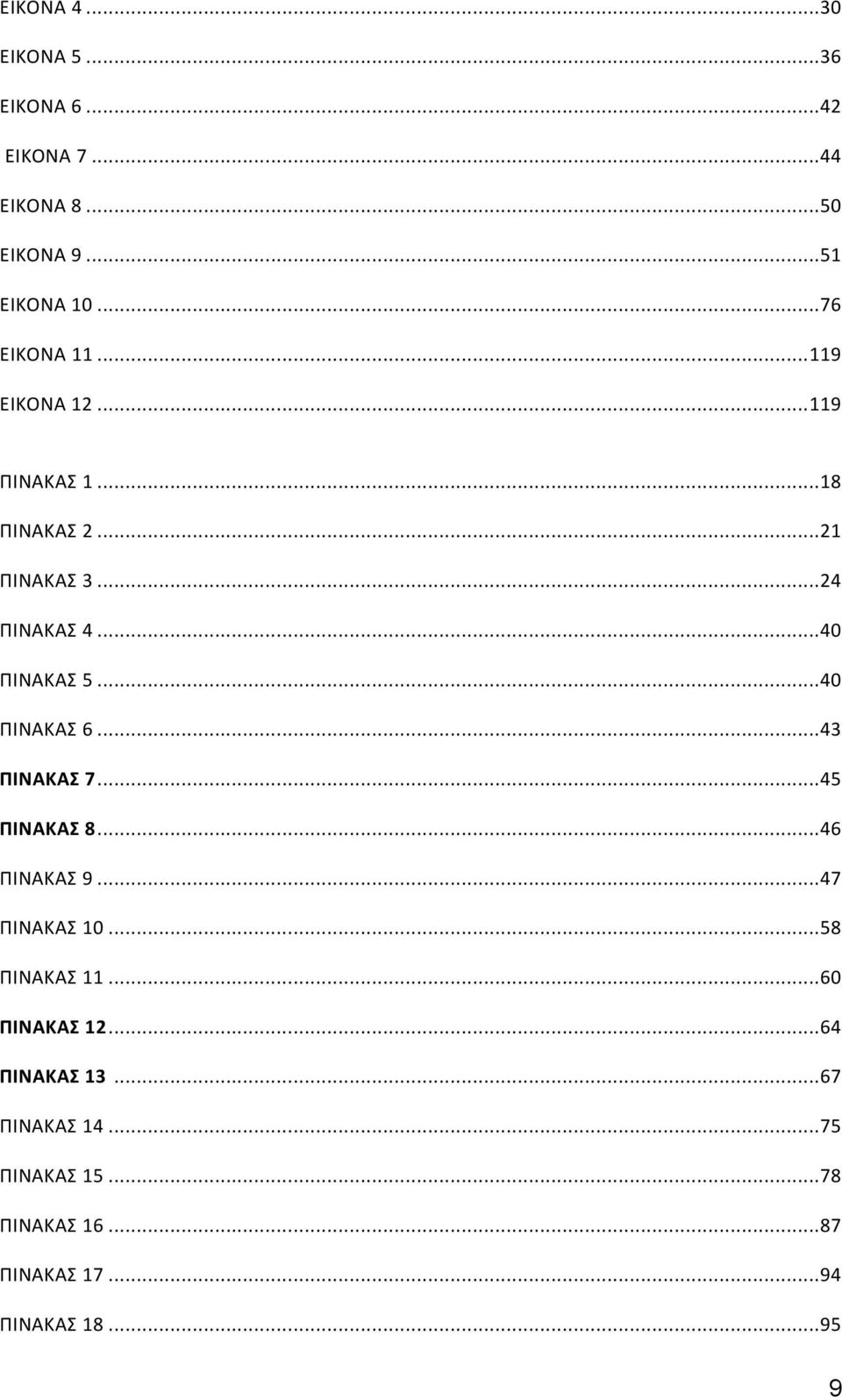 .. 40 ΠΙΝΑΚΑΣ 5... 40 ΠΙΝΑΚΑΣ 6... 43 ΠΙΝΑΚΑΣ 7... 45 ΠΙΝΑΚΑΣ 8... 46 ΠΙΝΑΚΑΣ 9... 47 ΠΙΝΑΚΑΣ 10.