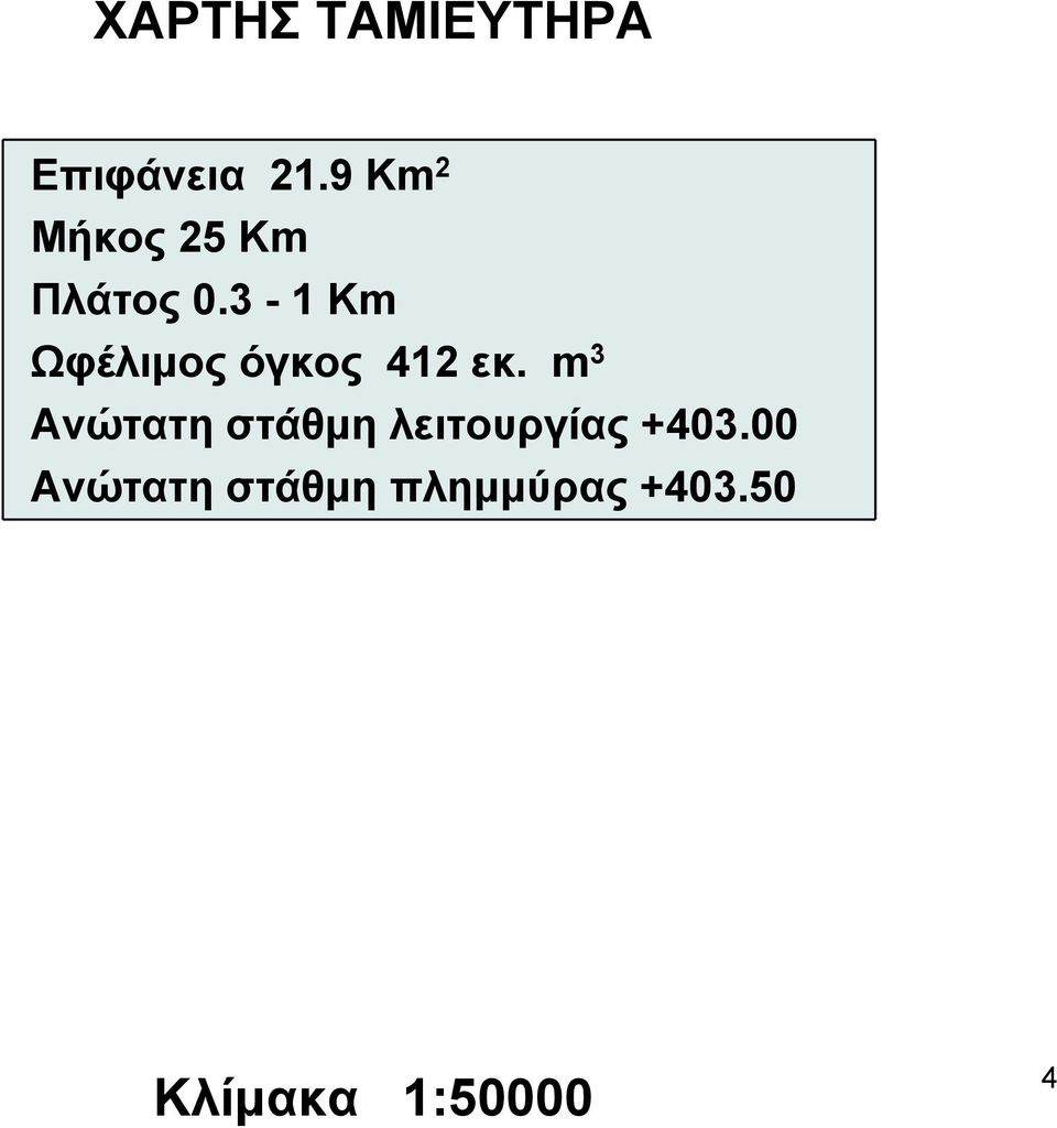 3-1 Km Ωφέλιμος όγκος 412 εκ.