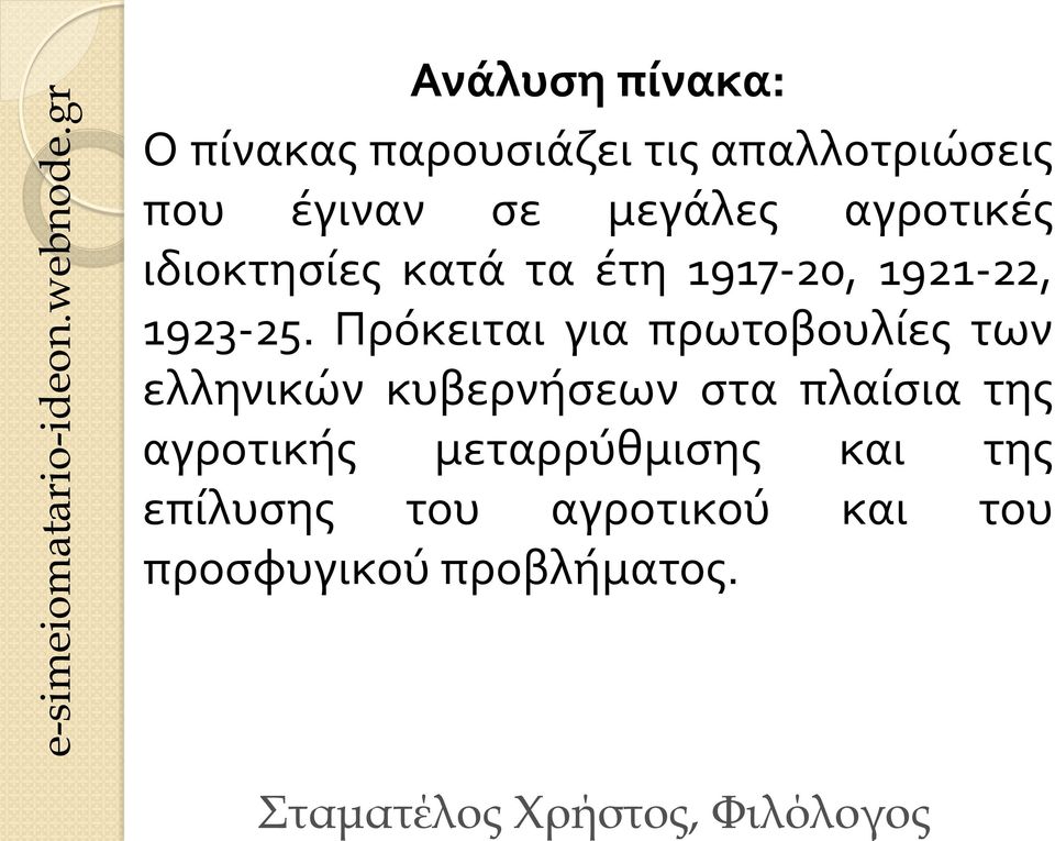Πρόκειται για πρωτοβουλίες των ελληνικών κυβερνήσεων στα πλαίσια της