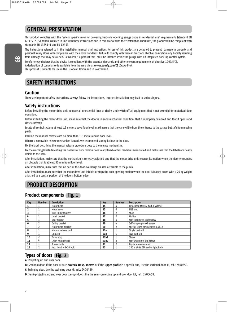 The instructions referred to in the installation manual and instructions for use of this product are designed to prevent damage to property and personal injury along with compliance with the above
