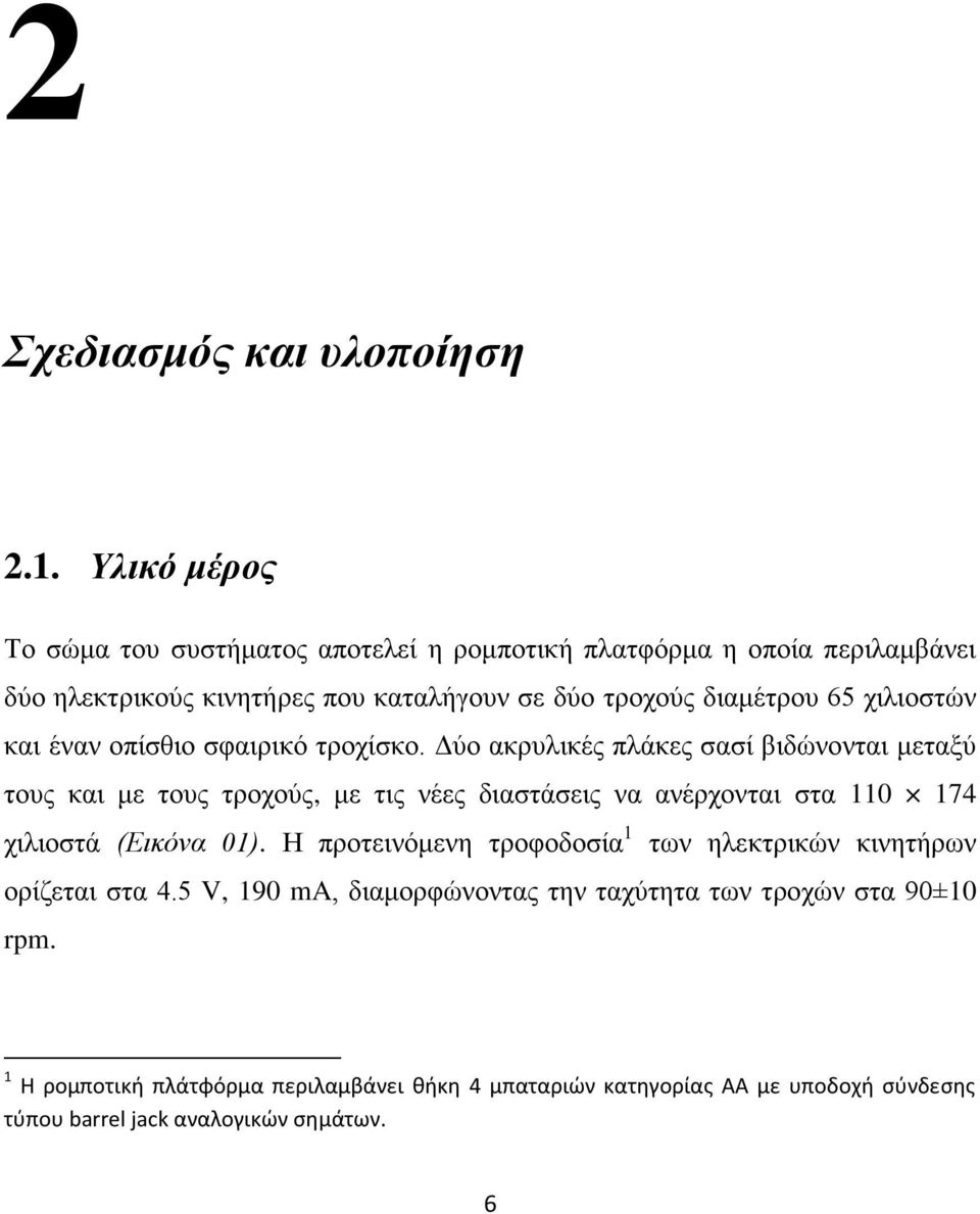 χιλιοστών και έναν οπίσθιο σφαιρικό τροχίσκο.