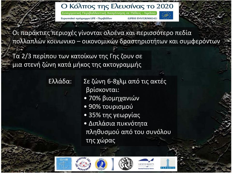 μια στενή ζώνη κατά μήκος της ακτογραμμής Ελλάδα: Σε ζώνη 6 8χλμ από τις ακτές