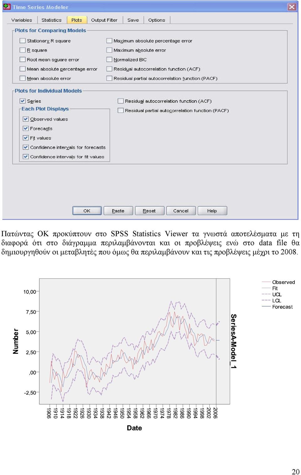 και οι προβλέψεις ενώ στο data file θα δημιουργηθούν οι