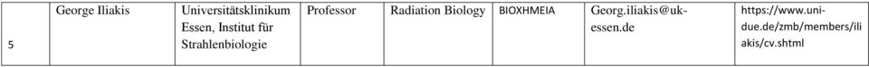 Radiation Biology Georg.iliakis@ukessen.