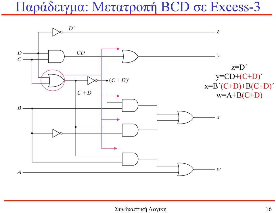 y=cd+(c+d) x=b