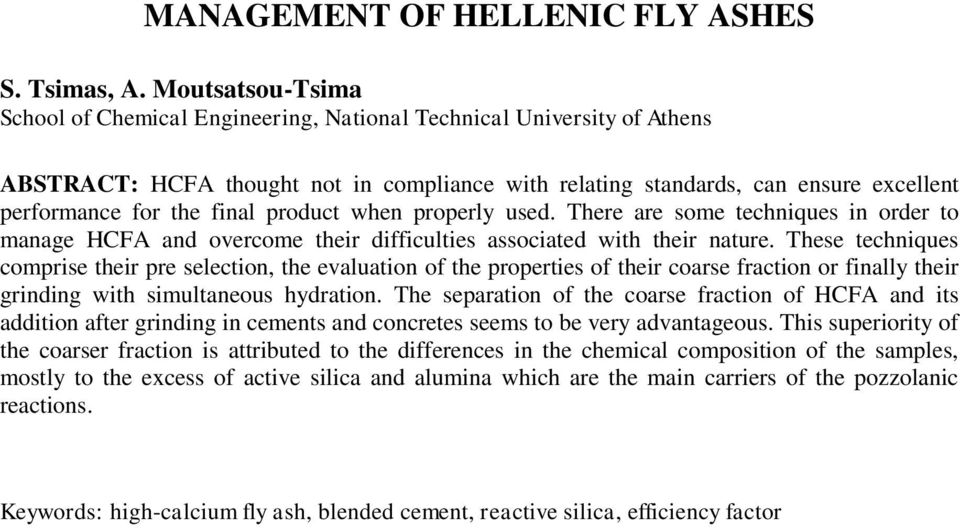 final product when properly used. There are some techniques in order to manage HCFA and overcome their difficulties associated with their nature.