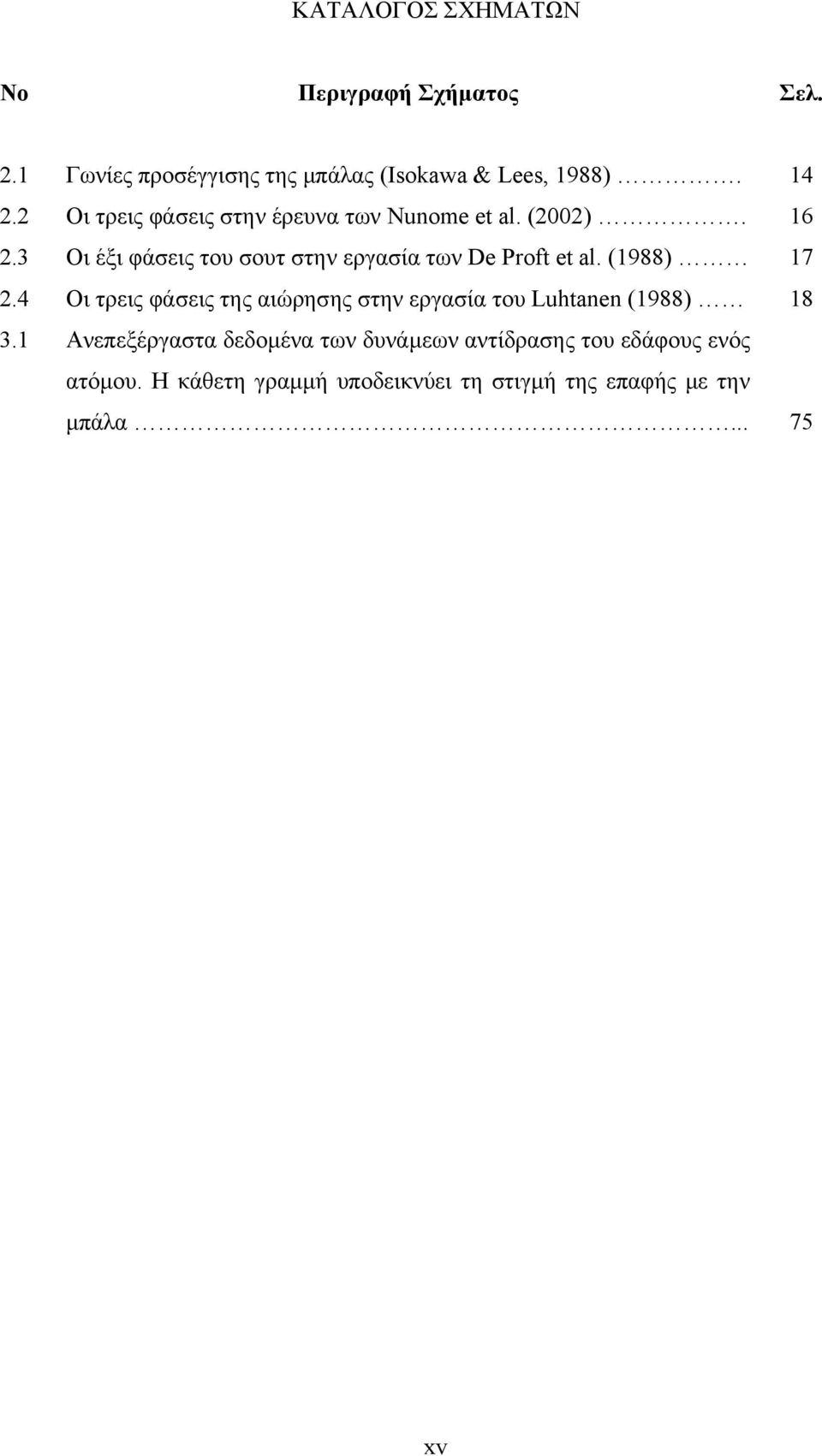 3 Οι έξι φάσεις του σουτ στην εργασία των De Proft et al. (1988) 17 2.