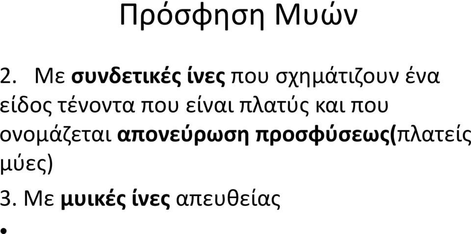 είδος τένοντα που είναι πλατύς και που