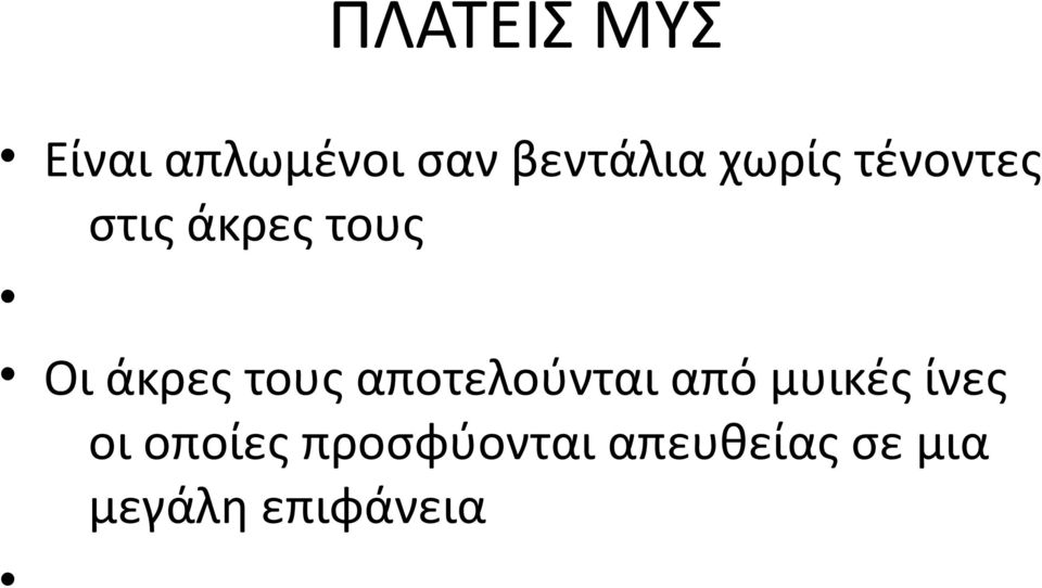 τους αποτελούνται από μυικές ίνες οι