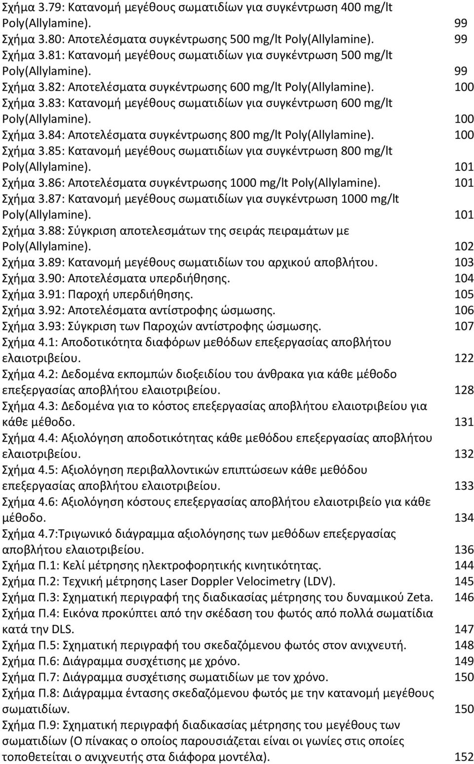 100 Σχήμα 3.85: Κατανομή μεγέθους σωματιδίων για συγκέντρωση 800 mg/lt Poly(Allylamine). 101 Σχήμα 3.86: Αποτελέσματα συγκέντρωσης 1000 mg/lt Poly(Allylamine). 101 Σχήμα 3.87: Κατανομή μεγέθους σωματιδίων για συγκέντρωση 1000 mg/lt Poly(Allylamine).