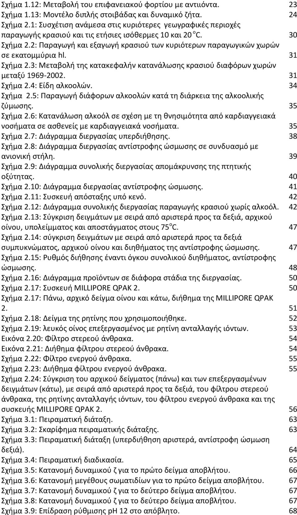 2: Παραγωγή και εξαγωγή κρασιού των κυριότερων παραγωγικών χωρών σε εκατομμύρια hl. 31 Σχήμα 2.3: Μεταβολή της κατακεφαλήν κατανάλωσης κρασιού διαφόρων χωρών μεταξύ 1969-2002. 31 Σχήμα 2.4: Είδη αλκοολών.