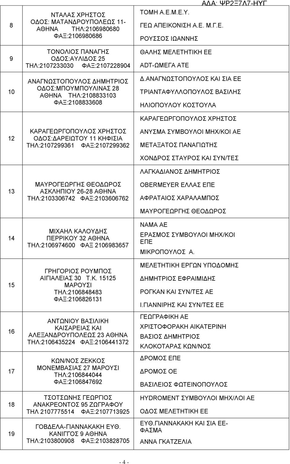 ΤΗΛ:2106974600 ΦΑΞ 2106983657 ΓΡΗΓΟΡΙΟΣ ΡΟΥΜΠΟΣ ΑΙΓΙΑΛΕΙΑΣ 30 Τ.Κ.