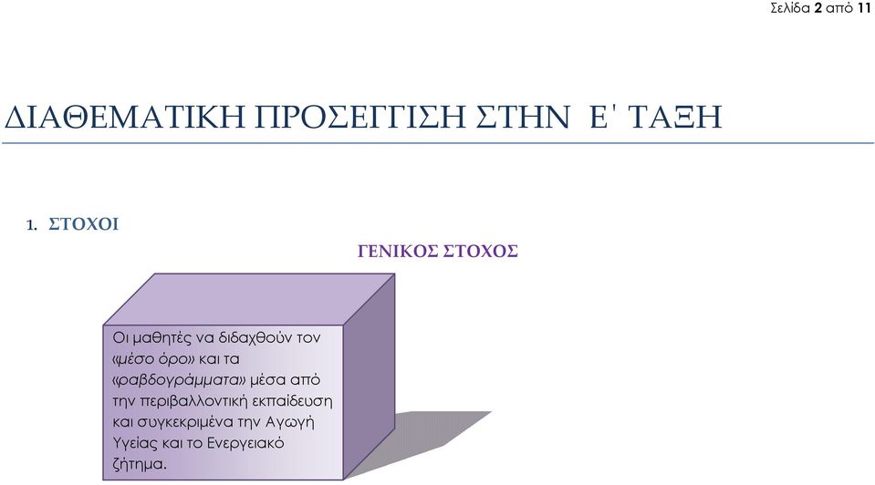 όρο» και τα «ραβδογράµµατα» µέσα από την περιβαλλοντική