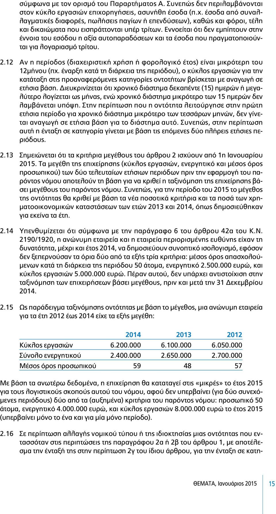 Εννοείται ότι δεν εµπίπτουν στην έννοια του εσόδου η αξία αυτοπαραδόσεων και τα έσοδα που πραγµατοποιούνται για λογαριασµό τρίτου. 2.