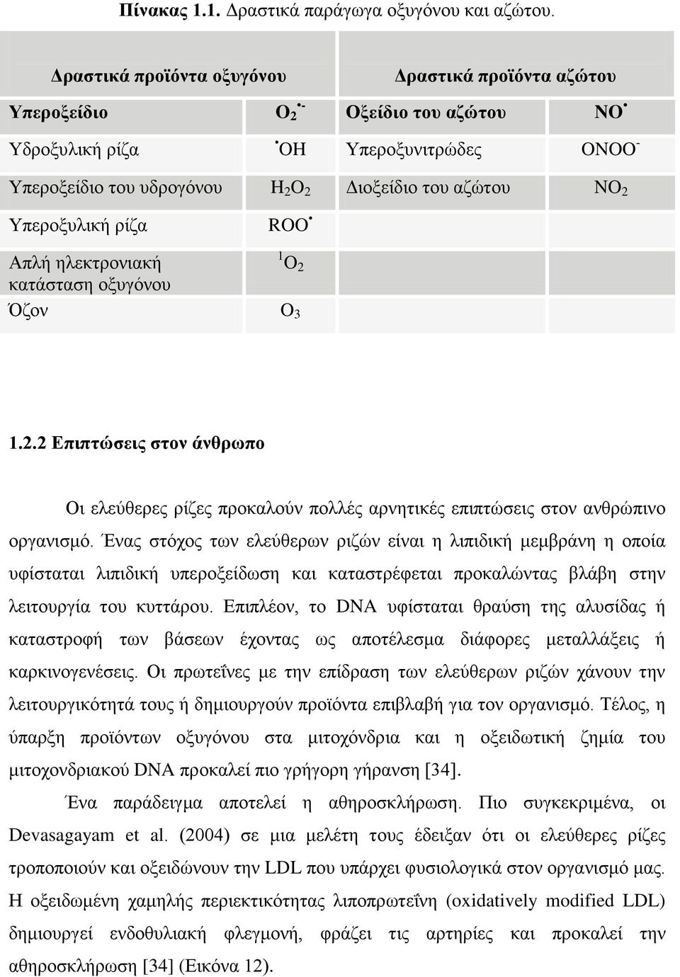 Τπενμλοθζηή νίγα ROO 1 O 2 Απθή δθεηηνμκζαηή ηαηάζηαζδ μλοβυκμο Όγμκ O 3 1.2.2 Δπζπηχζεζξ ζημκ άκενςπμ Οζ εθεφεενεξ νίγεξ πνμηαθμφκ πμθθέξ ανκδηζηέξ επζπηχζεζξ ζημκ ακενχπζκμ μνβακζζιυ.