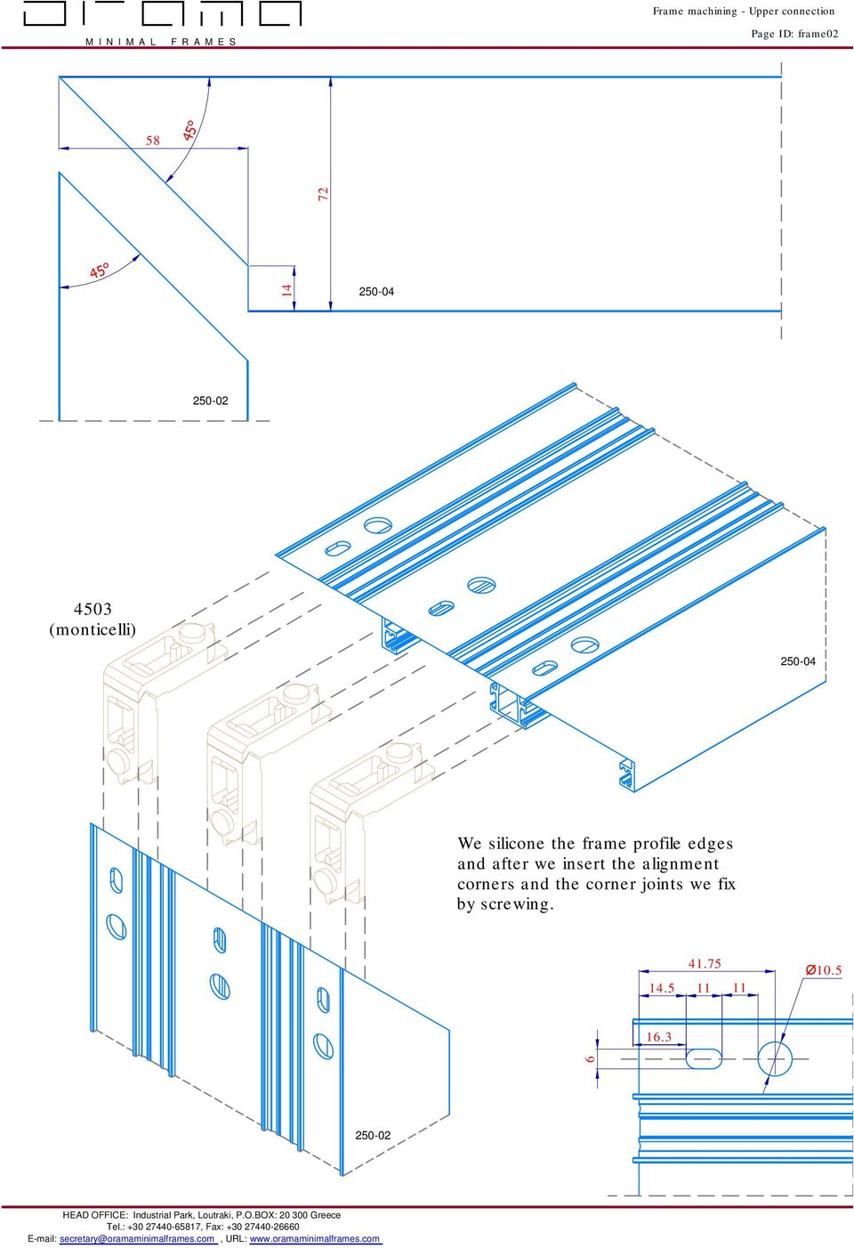 profile edges and after we insert the alignment corners and the