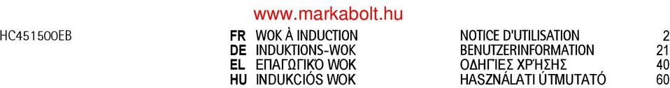 WOK NOTICE D'UTILISATION