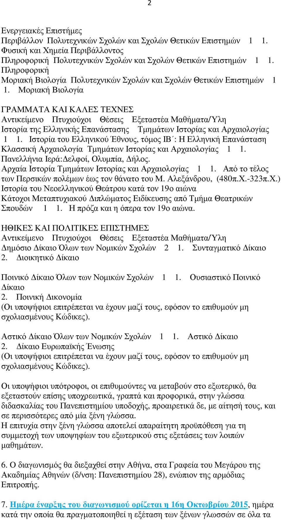 Ιστορία του Ελληνικού Έθνους, τόµος ΙΒ : Η Ελληνική Επανάσταση Κλασσική Αρχαιολογία Τµηµάτων Ιστορίας και Αρχαιολογίας 1 1. Πανελλήνια Ιερά: ελφοί, Ολυµπία, ήλος.