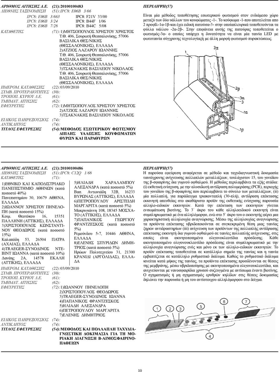 ΚΑΤΑΘΕΣΗΣ (22):03/09/2010 ΣΥΜΒ. ΠΡΟΤΕΡΑΙΟΤΗΤΕΣ (30): ΤΡΟΠΟΠ. ΚΥΡΙΟΥ.Ε. (61): ΤΜΗΜΑΤ.