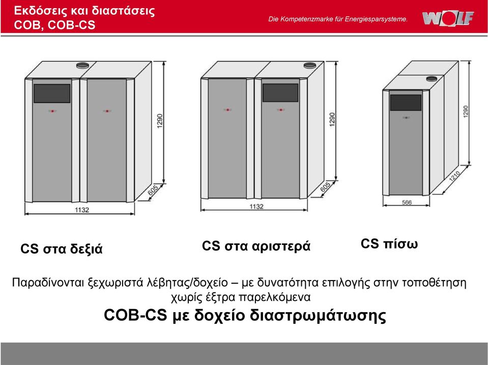 λέβητας/δοχείο με δυνατότητα επιλογής στην