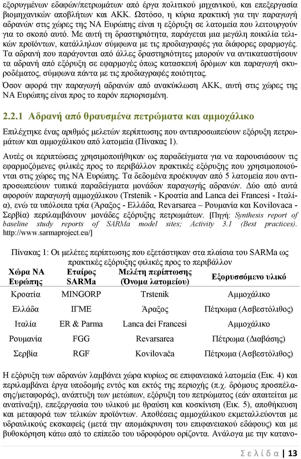 Με αυτή τη δραστηριότητα, παράγεται μια μεγάλη ποικιλία τελικών προϊόντων, κατάλληλων σύμφωνα με τις προδιαγραφές για διάφορες εφαρμογές.