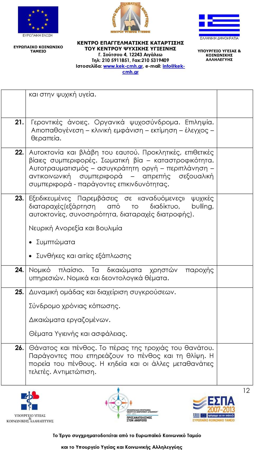 Αυτοτραυματισμός ασυγκράτητη οργή περιπλάνηση αντικοινωνική συμπεριφορά απρεπής σεξουαλική συμπεριφορά - παράγοντες επικινδυνότητας. 23.