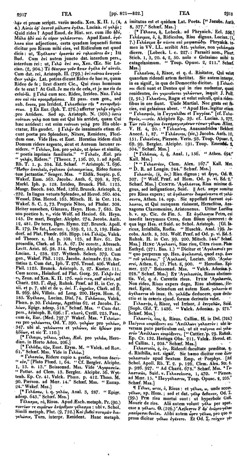 ) Γελάσψα ijv πάντα καί μειρακιώδη, Phrynicb. tamen in VV. LL. scribit Att. γελοίου, ηοη γελάσιμόίι Μάλα ήδύ και ές κόρον γελάσονται. Apud Eund.