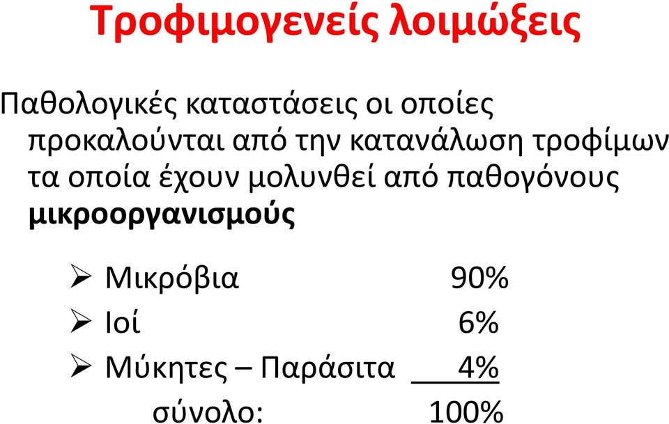 οποία έχουν μολυνθεί από παθογόνους