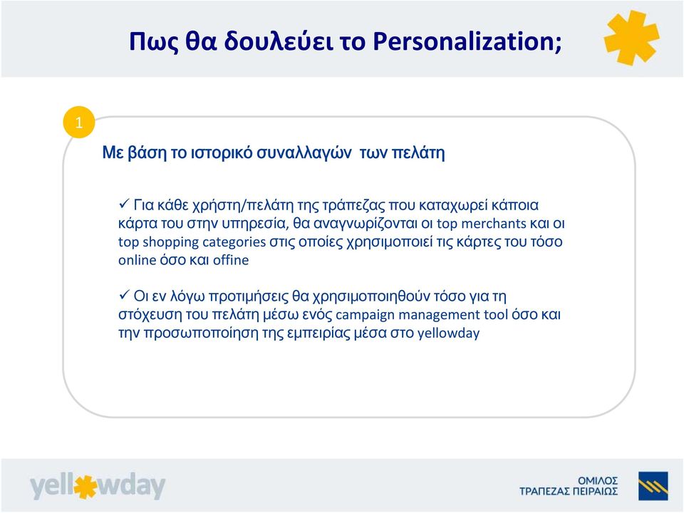 categories στις οποίες χρησιμοποιεί τις κάρτες του τόσο online όσο και offine Οι εν λόγω προτιμήσεις θα