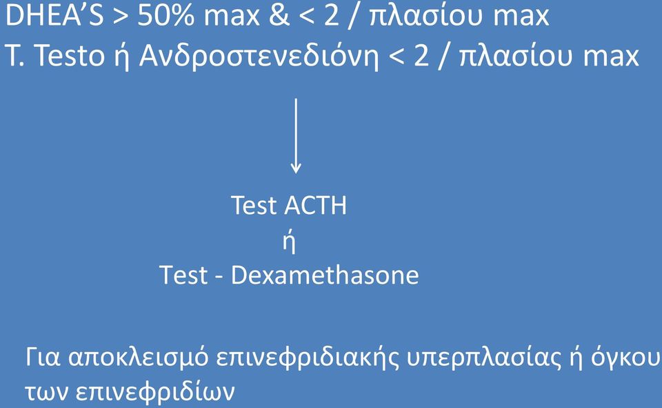 Test ACTH ή Τest - Dexamethasone Για