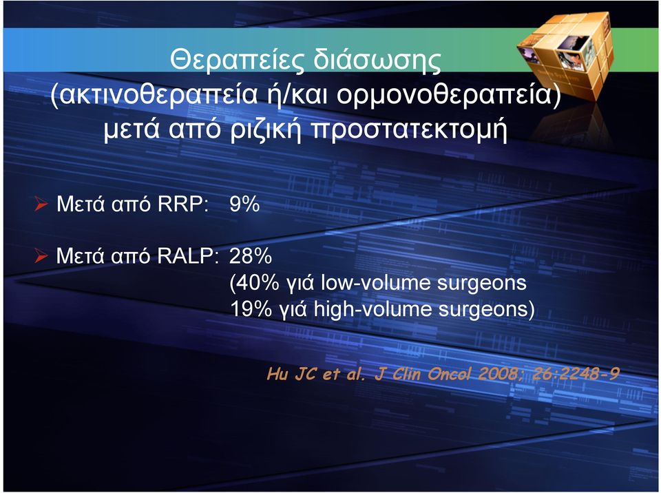 από RALP: 28% (40% γιά low-volume surgeons 19% γιά
